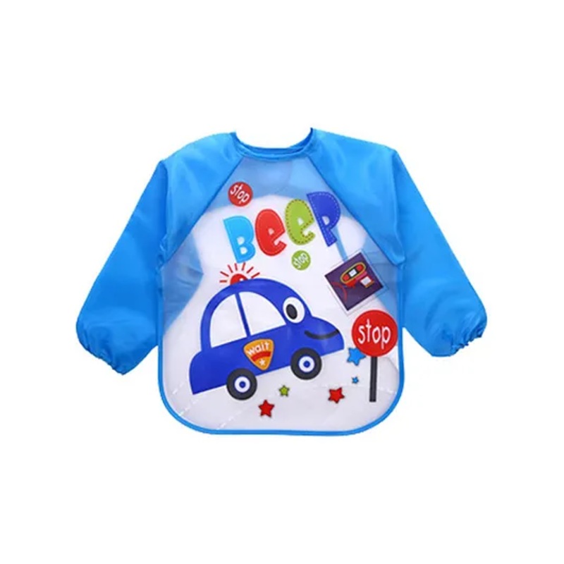 MOMISY Waterproof Wearable Apron Cartoon Print – Red