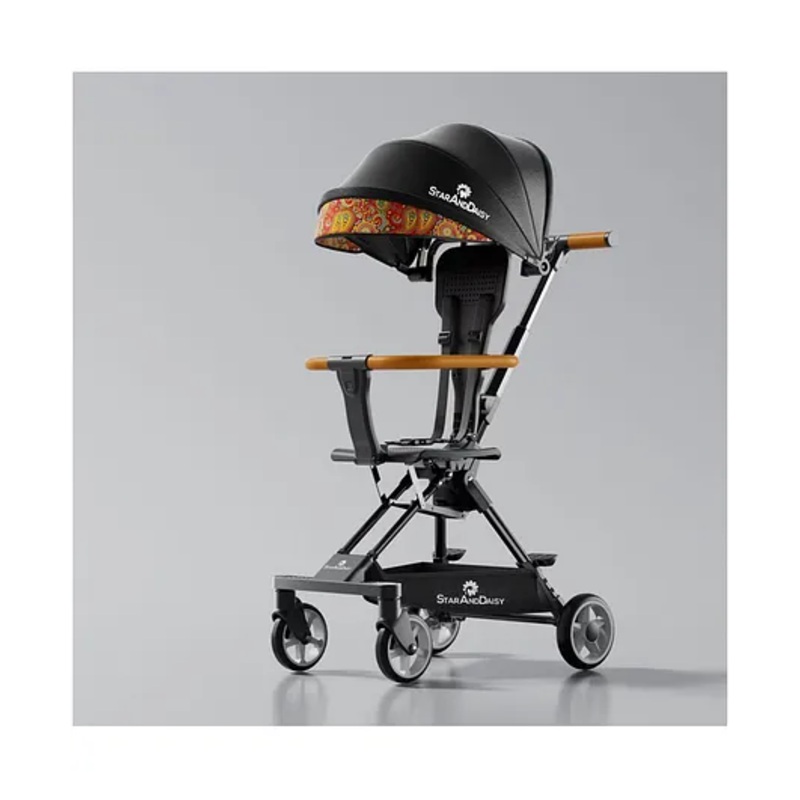 StarAndDaisy Premium Baby Sit Stroller with 5-Point Safety Belt, Multi-Level Adjustment Canopy, Easy Adjustable Seat Baby Seating Stroller – Black