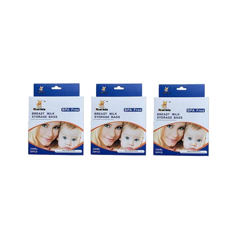 The Little Lookers 30 Piece BPA Free Breast Milk Storage Bags Pack of 3 – 250 ml Each