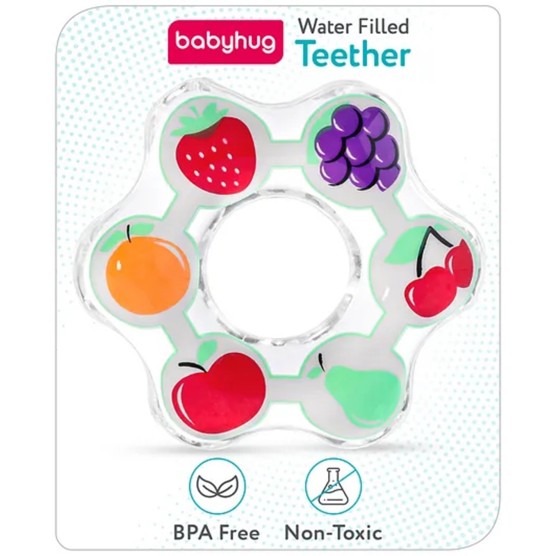 Babyhug Water Filled PVC Fruit Ring Teether- Multicolor