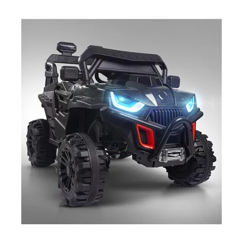 Baybee Roger Rechargeable Battery Operated Ride on Kids Baby Car with Music Bluetooth USB Seat Belt & LED Light (Painted Black)