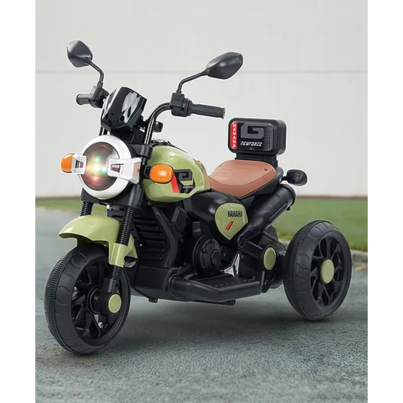 Baybee Zappy Electric Bike for Kids, Ride on Toys Kid Bikes with LED Light, Bluetooth & USB Music | Rechargeable Baby Bike | Battery Operated Bike for Kids to Drive 1 to 4 Years (Green)