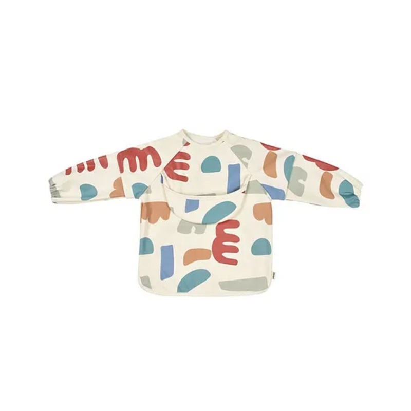 Beaba 2-in-1 Bib with Removable Sleeves – Playful Print