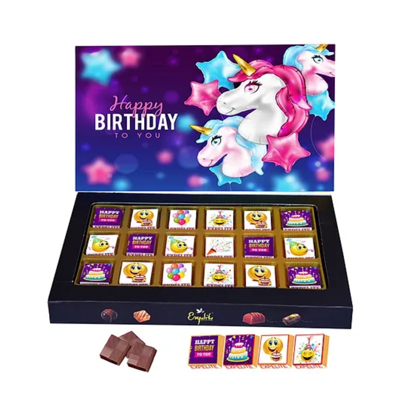 Expelite Unicorn Theme Happy Birthday To You Chocolate Box – 500 gm
