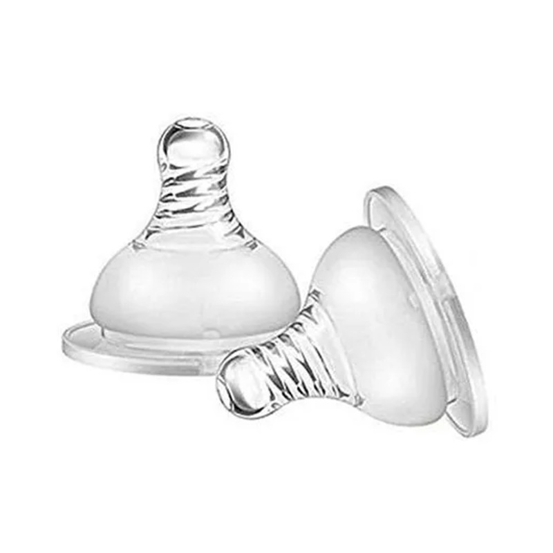 FANTASY INDIA Natural Wide Neck Nipple for All Kinds of Wide Mouth Feeding Bottles – Pack of 2
