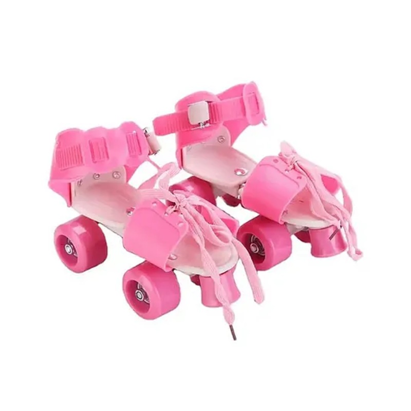 FUNVERSE Adjustable Inline Roller Skates for Kids Girls Age 515 | Beginner-Friendly Skating Shoes with Front Brake & Polyurethane Wheels | Skates for Boys & Girls 4+ Years (Pink, Size 515 UK)