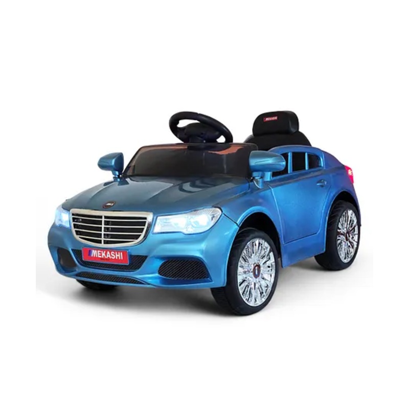Mekashi Battery Operated Ride On Car for Kids – Metallic Blue