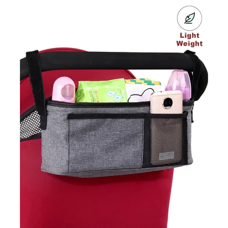 Stroller Organizer – Grey| Easy to Install| Multi-purpose Storage