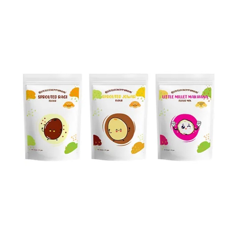 Super Millets Combo – Sprouted Ragi (375 g), Sprouted Jowar (375 g), Little Millet Makhana Mix (375 g)