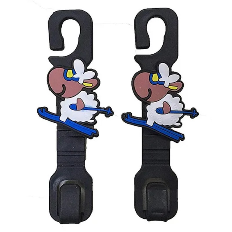 Syga Cartoon Shaped Car Back Hooks Set of 2 (Designs & Colours May Vary)