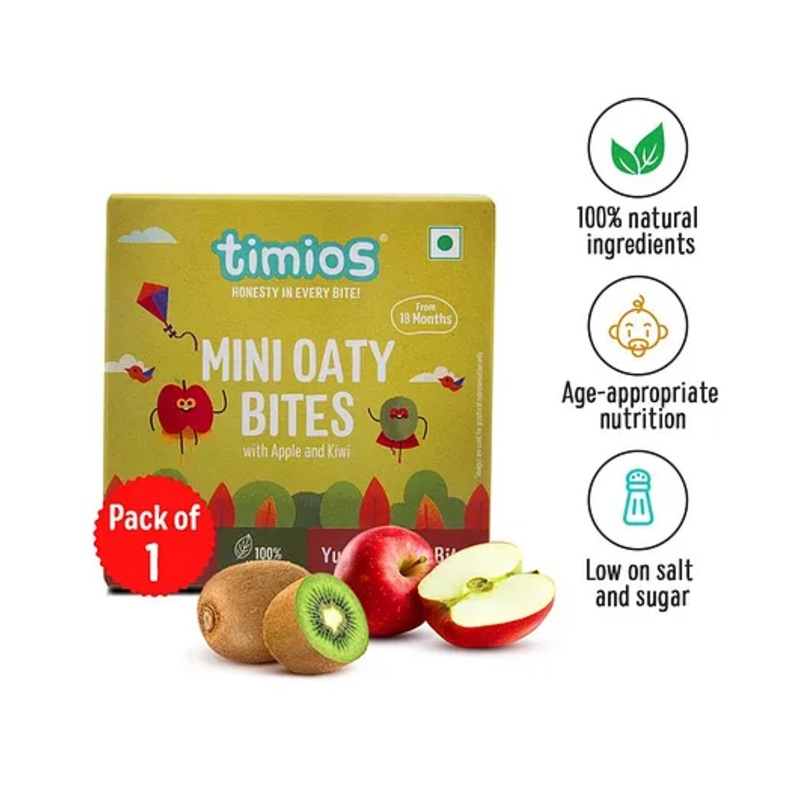timios Nutritious Soft Chewy Bars Apple and Kiwi Flavour – 120 g