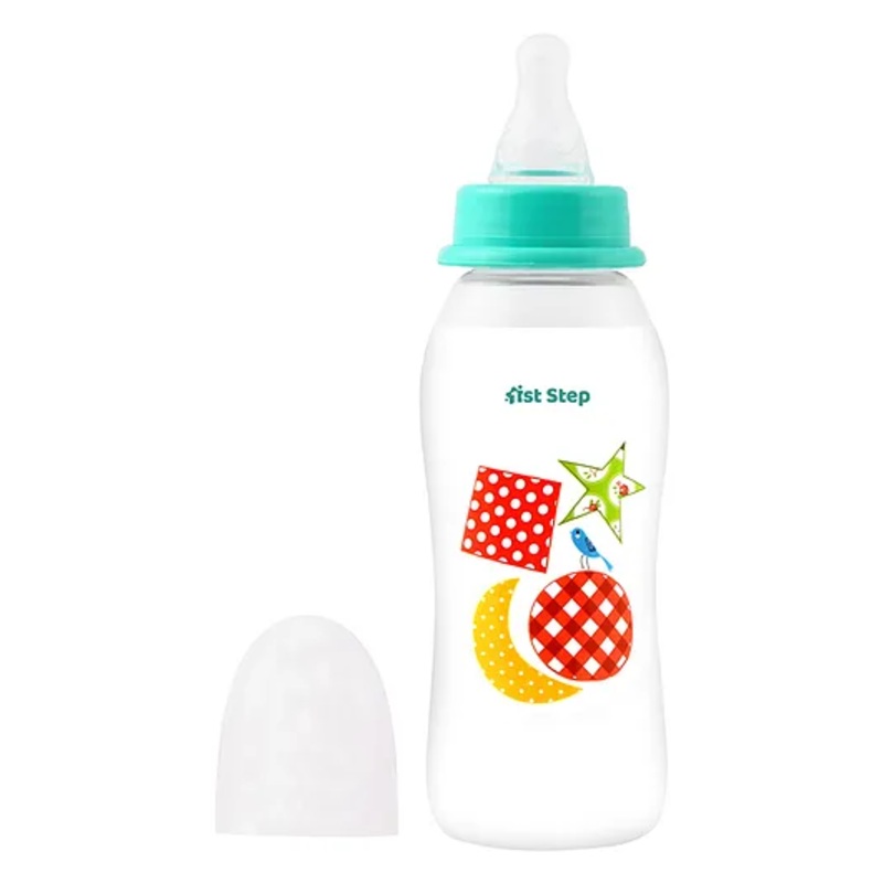 1st Step BPA Free Baby Feeding Bottle with Anti-Colic Nipple 240 ml- Mint Green