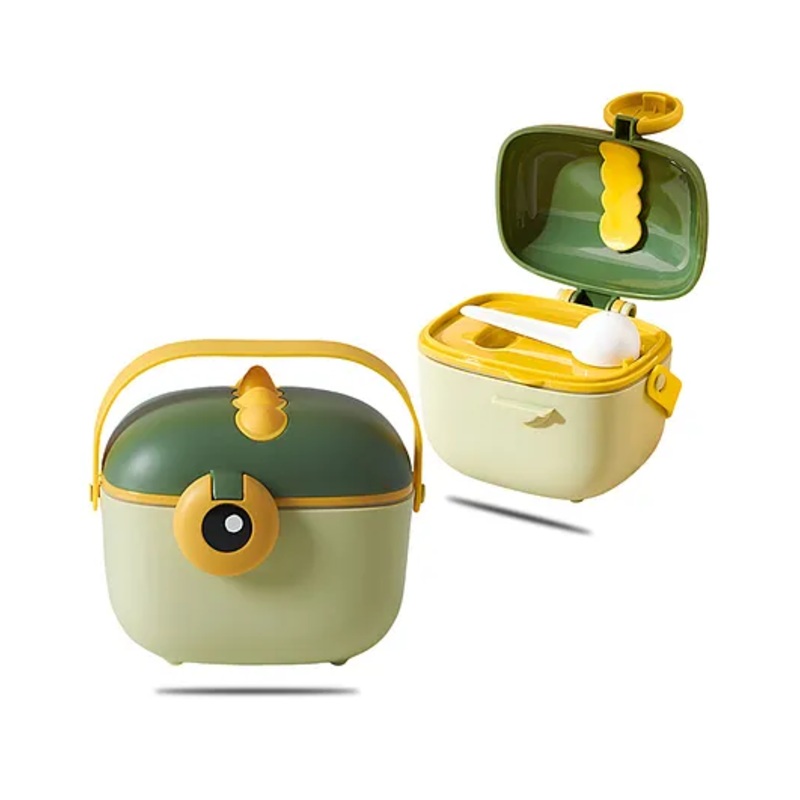 Bembika Milk Powder Storage Container with Scoop and Leveler – Green(400 ml)