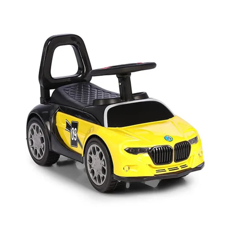 Car Shape Manual Push Ride On With Storage – Yellow