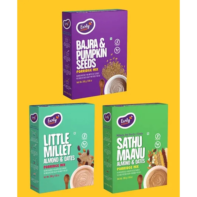 Early Foods Multigrain Millet Porridge Mix Combo 600g