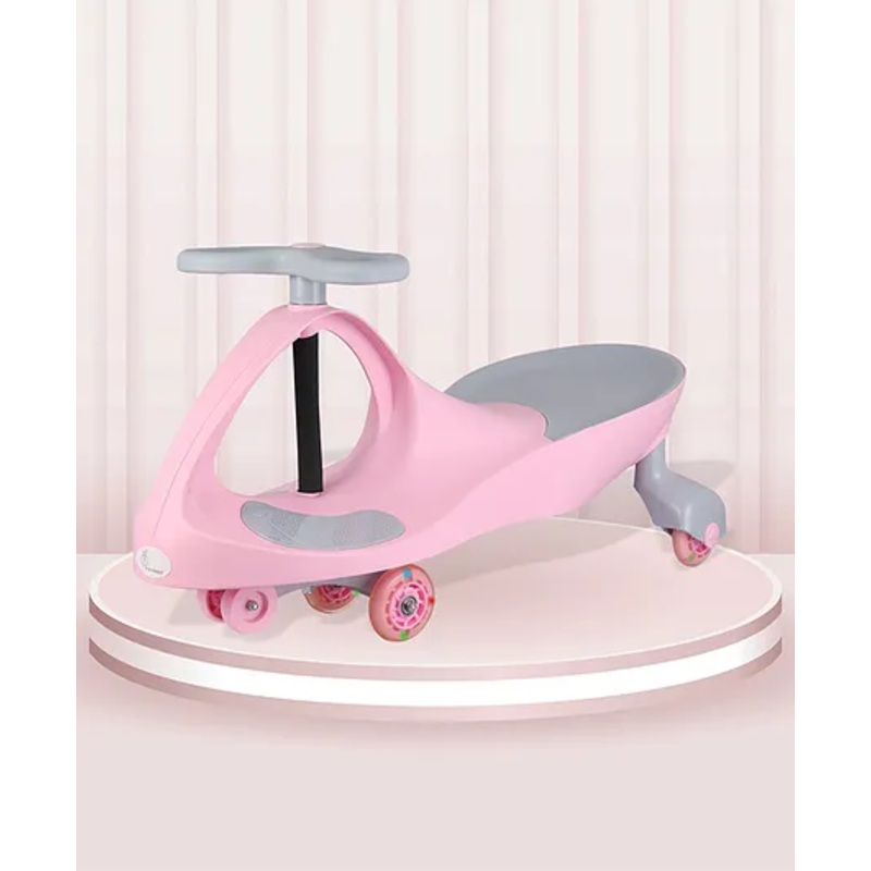 R for Rabbit Iya Iya Ace Kids Swing Car, Scratch Free PU Wheels, Ride on Magic Toys Car for Kids, Magic Twister Car for 3+ Years Boys & Girls, 50 Kgs Weight Capacity (Pink)