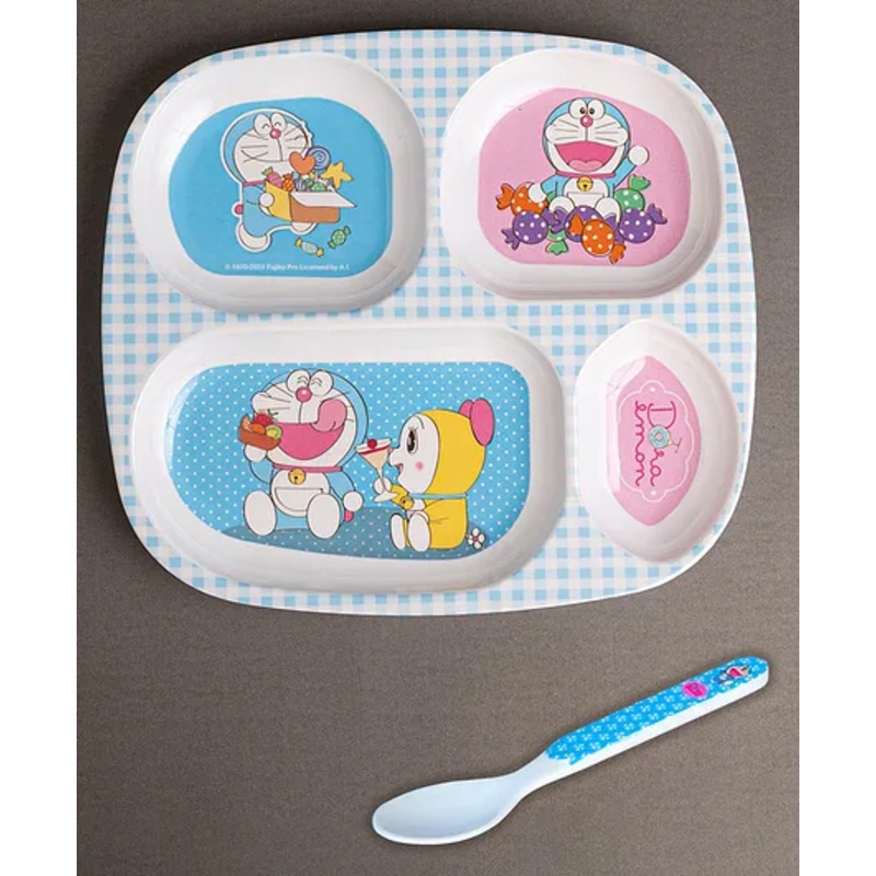 Superware Melamine Kids Partition Plate with spoon – Doraemon  Sweet