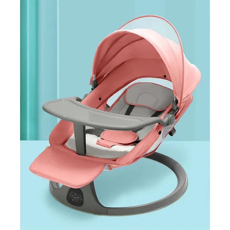 Automatic Electric Swing With Adjustable Speed & Soothing Music – Pink
