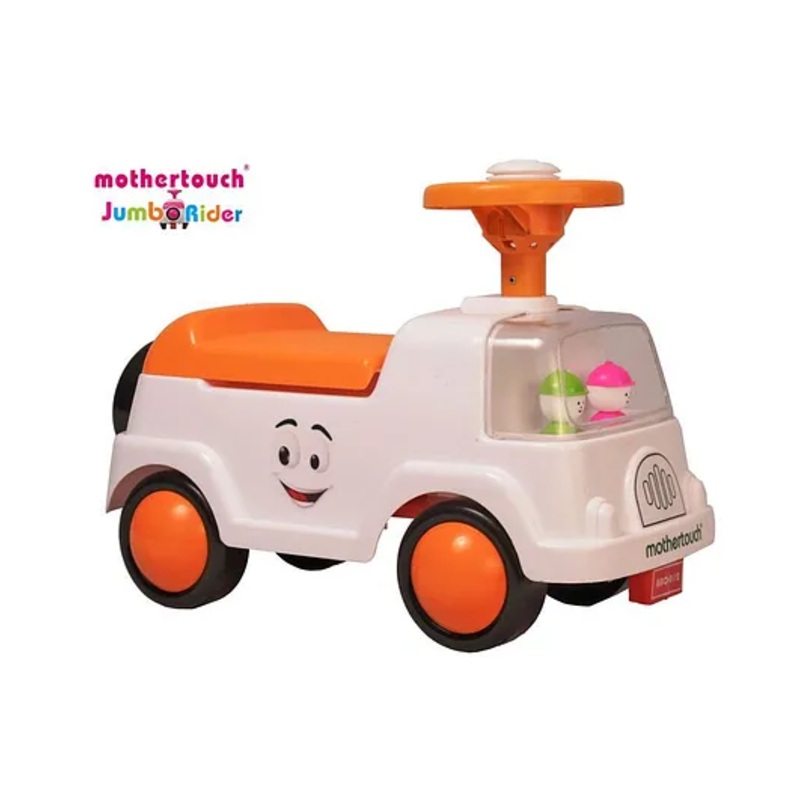 Mothertouch Jumbo Manual Push Ride-On – Orange White