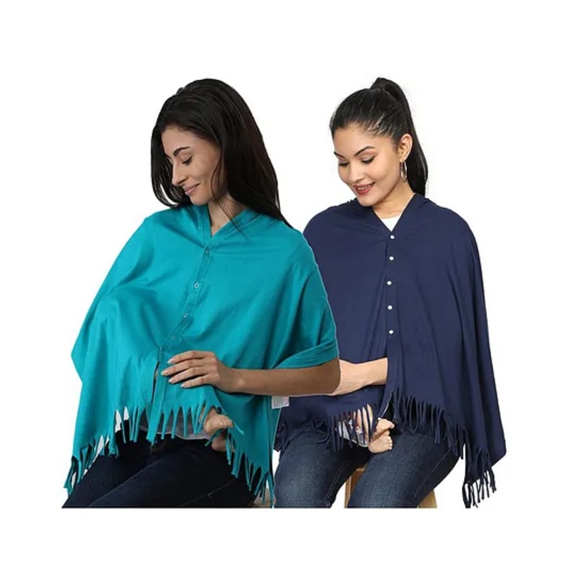Nene Multi Purpose Nursing Shawl Pack of 2 – Navy Green