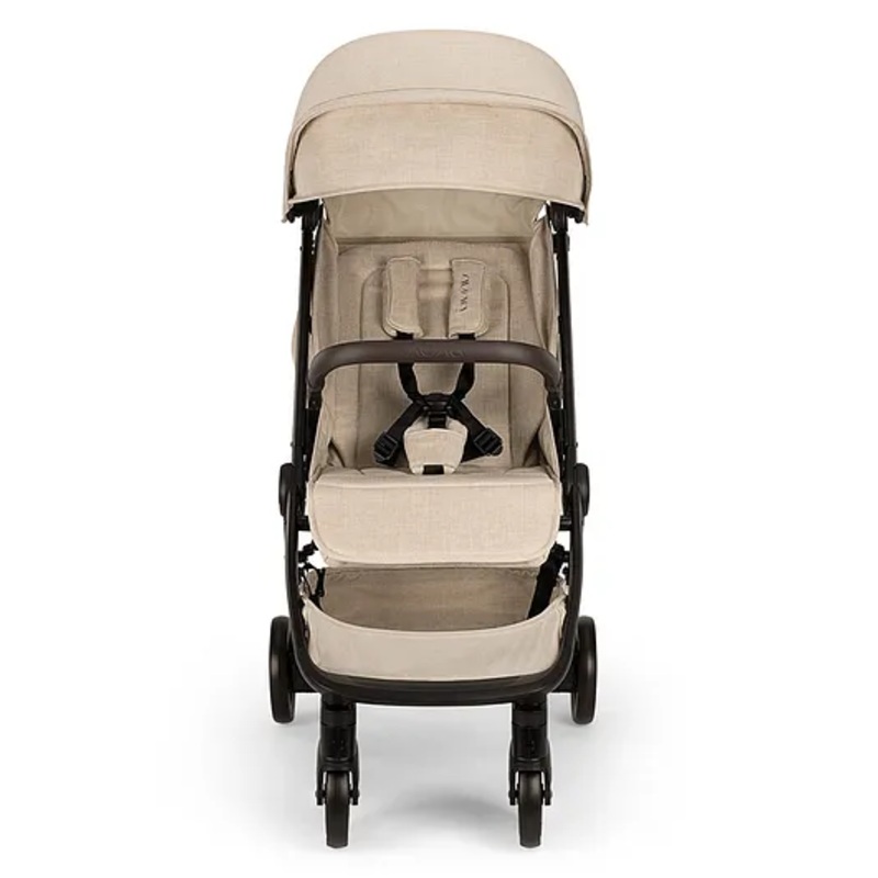 Nuna TRVL Cabin Friendly Stroller-One Touch Fold-Flat Reclining Seat-Beige
