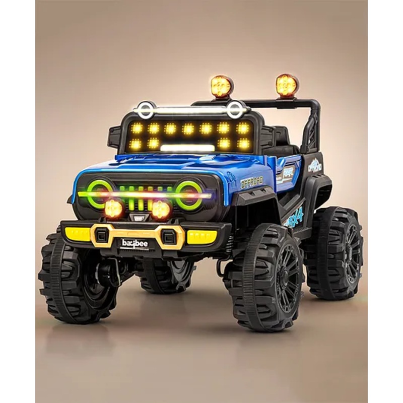 Baybee Xtreme 4×4 Battery Operated Jeep for Kids | Rechargeable Baby Car with Bluetooth, USB, LED Light & Music | Ride on Toy Big Battery Car | Electric Jeep for Kids (Blue)