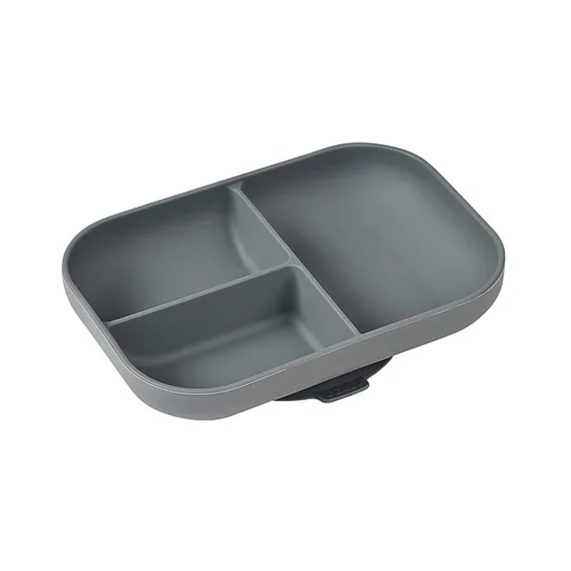 Beaba Silicone Suction Divided Plate – Grey