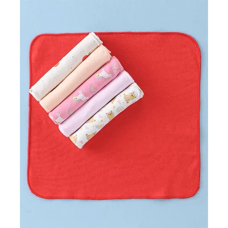 Ben Benny Cotton Terry Knit Wash Cloth Unicorn Design Pack of 6 L 30 x B 30 cm- Multicolor