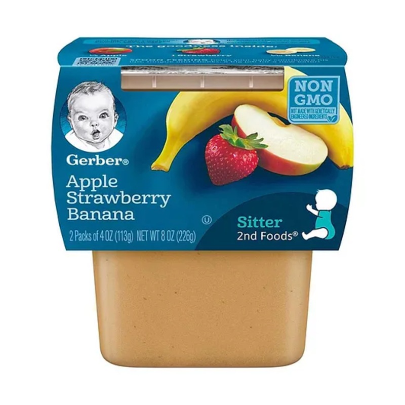 Gerber 2nd Foods for Sitter Apple Strawberry Banana – (2x113g)