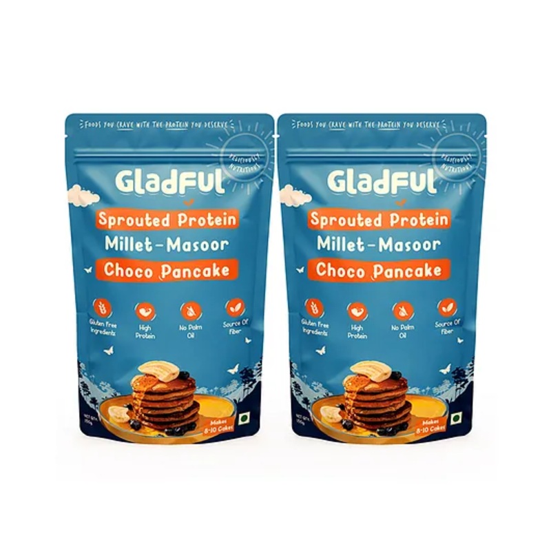 Gladful Choco Banana Millet Pancake Pack of 2 – 150 g Each