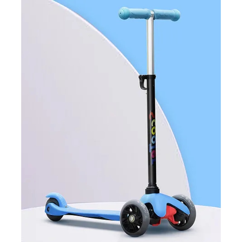 Happy bear’s kick scooter for kids 3+ years, weight capacity 15kg, Height Adjustable kick scooter for kids – Blue