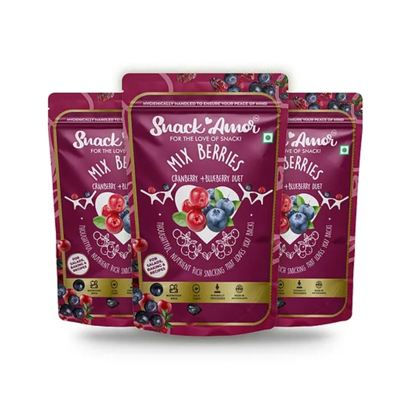 SnackAmor Premium International Mix Berries – 175g pack of 3