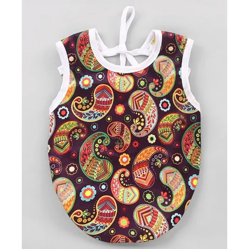 Superbottoms Bib With Crumb Catcher  Warli Design – Multicolour