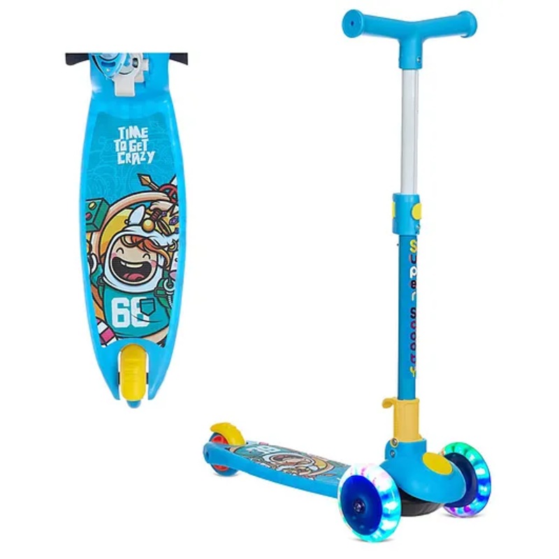 Zyamalox Smart Kick Scooter for Kids 3 Adjustable Height Scooter Foldable & Attractive PVC Wheels with Rare Brakes for Kids Age Upto 3+ Years ( Assorted Colour)