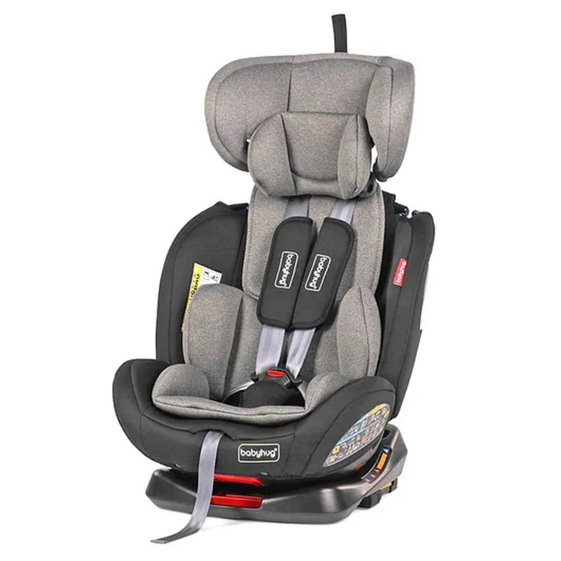 Babyhug Endeavor Isofix Convertible Car Seat – Black Grey