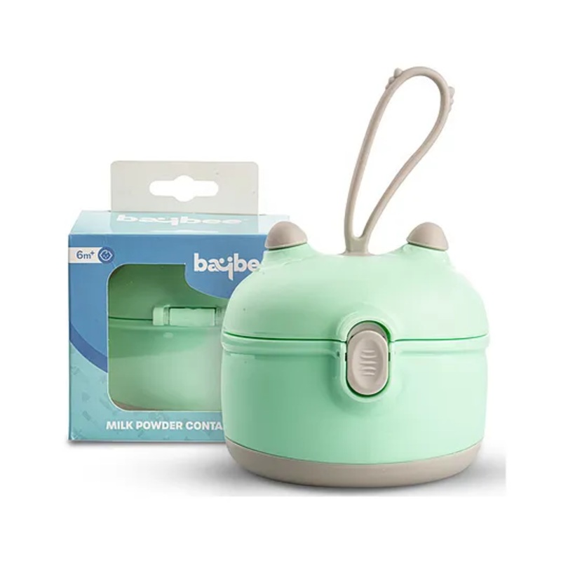 Baybee Milk Powder Container With Scoop Scrapers Seal & Handle – Green