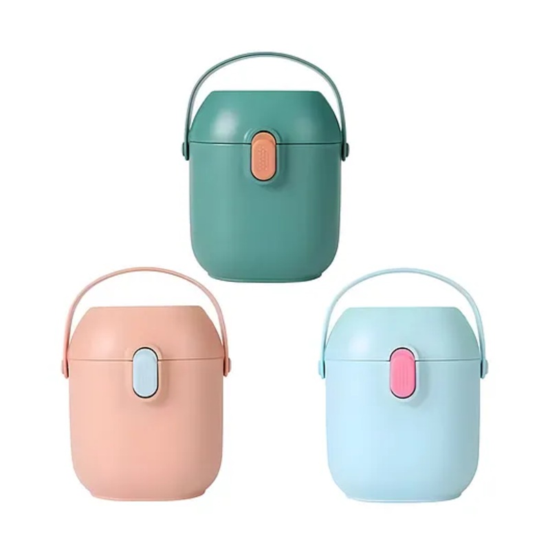COZY VIBES Portable Formula Dispenser Container with Scoop and Carry Handle for Travel Outdoor Activities for Baby Infant-PACK OF 1-COLOR MAY VARY