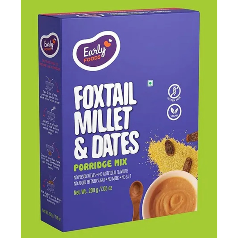 Early Foods Foxtail Millet & Dates Porridge Mix 200g