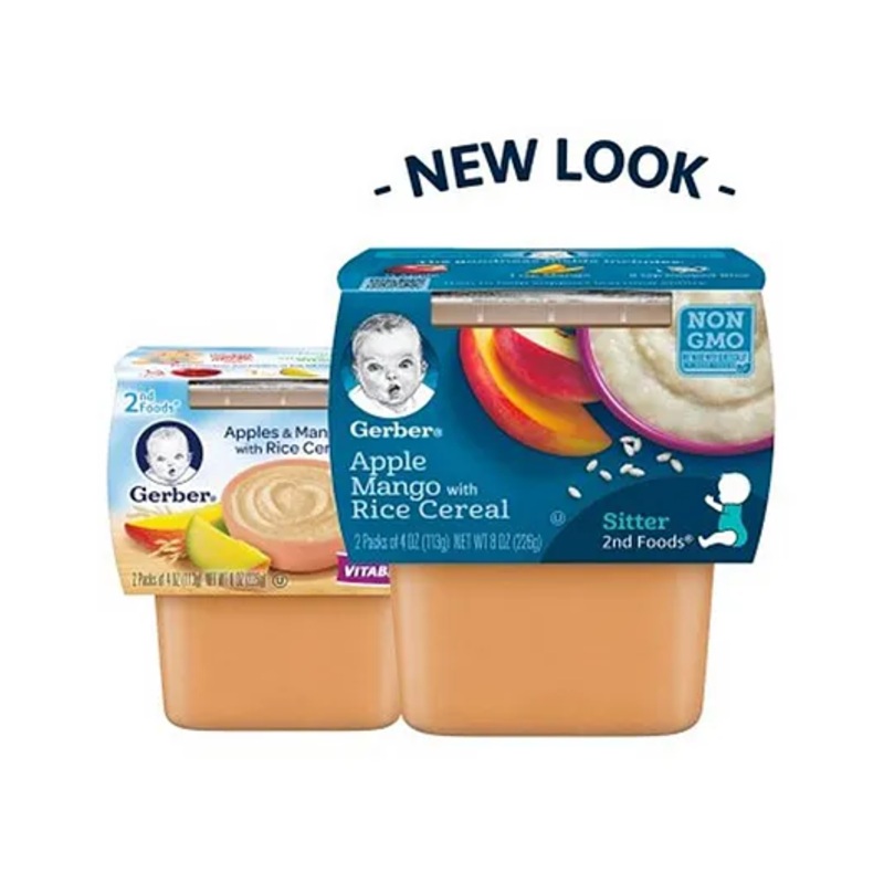 Gerber 2nd Foods for Sitter – Apples Mangoes with Rice Cereal (2x113g)