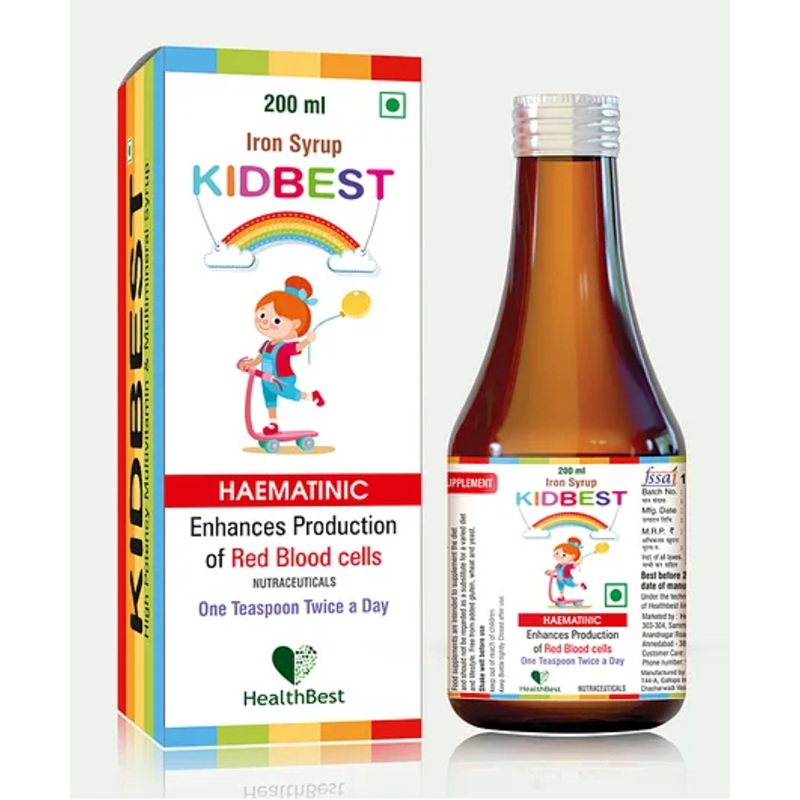 HealthBest Kidbest Iron Haematinic Syrup – 200 ml