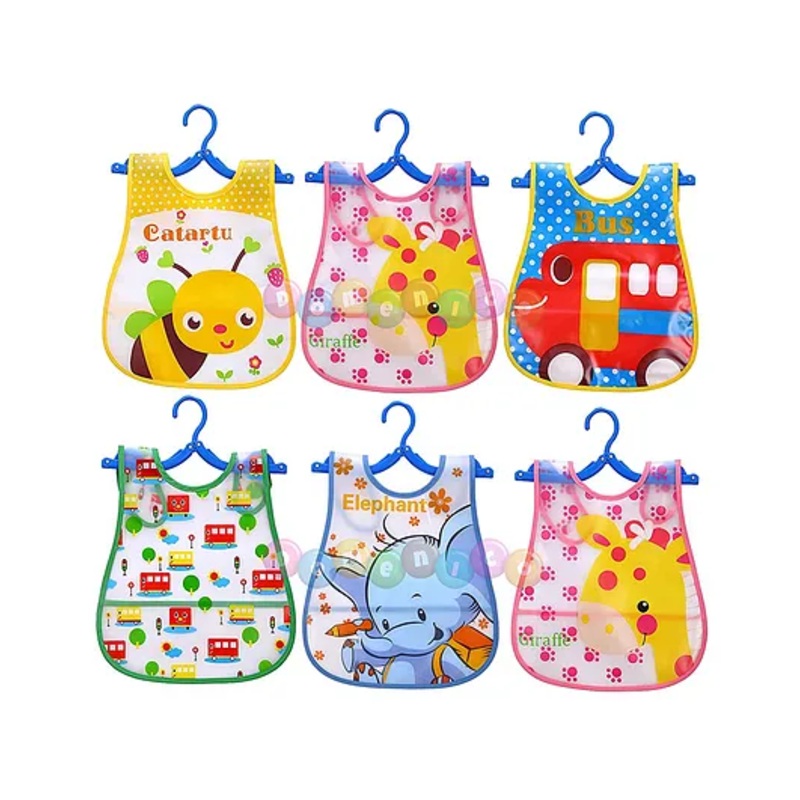 JARS Collections Sleeveless Waterproof Printed Apron Bib Pack of 6  Multicolour