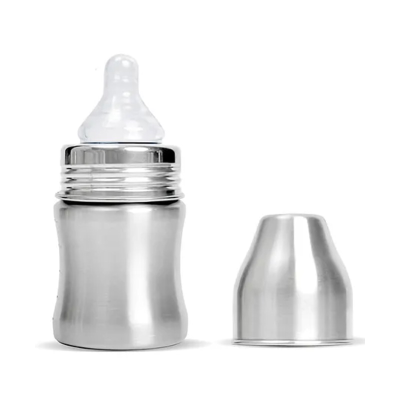Adore Zion Jr Stainless Steel Wide neck Feeding Bottle with Anti-colic Teat 150 ml