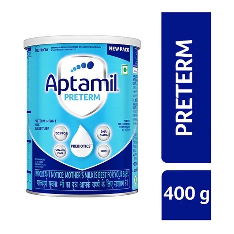 Aptamil Preterm Formula with DHA & ARA for Premature Babies – Immune & Growth Support, 400g