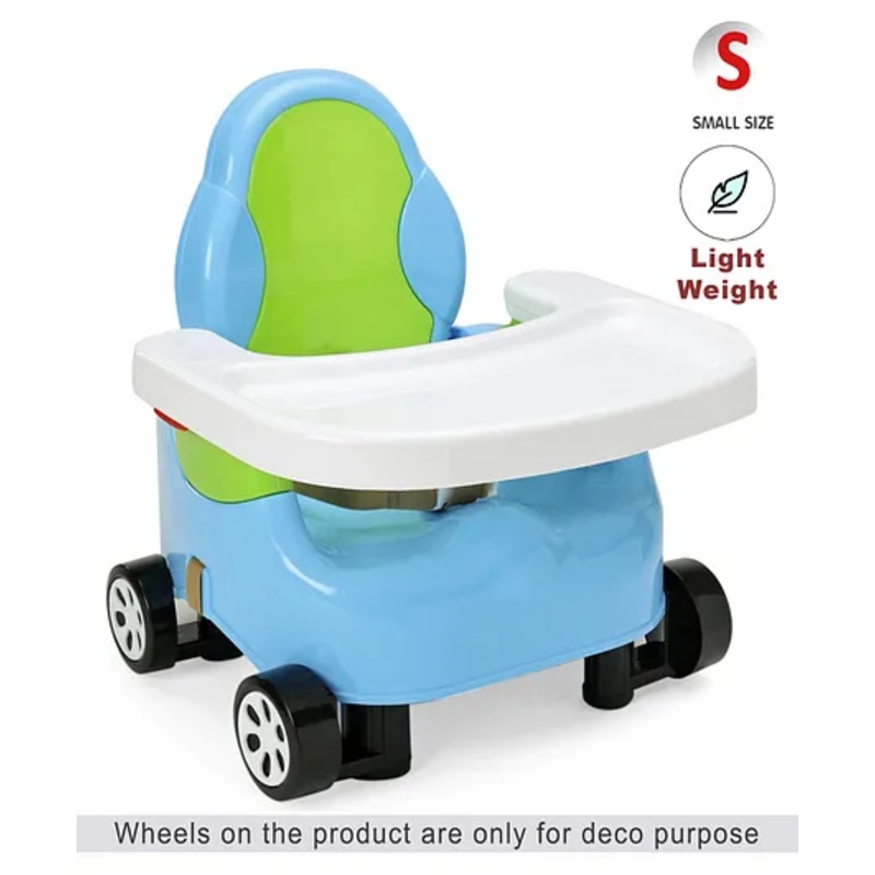 Baby Booster Seat with Adjustable Height – Blue Green