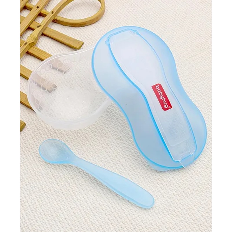 Babyhug Air Tight Bowl With Spoon – Blue