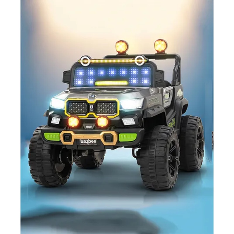 Baybee Rygon Pro 4×4 Battery Operated Jeep for Kids, Ride on Toy Baby Car with LED RGB Light & Music, Rechargeable Electric Jeep, Big Battery Car for Kids (Painted Grey)