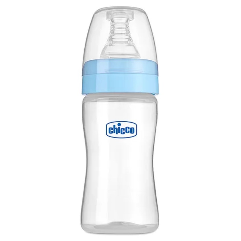 Chicco Feed Easy Anti-Colic Slow Flow Feeding Bottle Blue – 125 ml