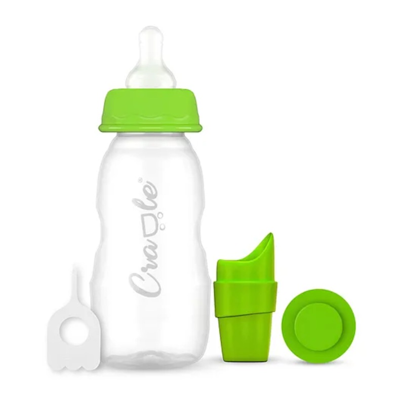 Cradle Mini Feeding Bottle  [3 IN 1] – 150 ml – Parrot Green