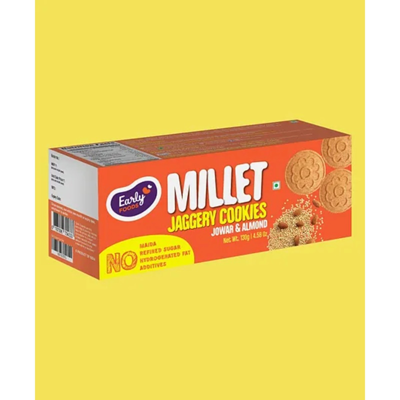 Early Foods Jowar Almond Jaggery Cookies 130g