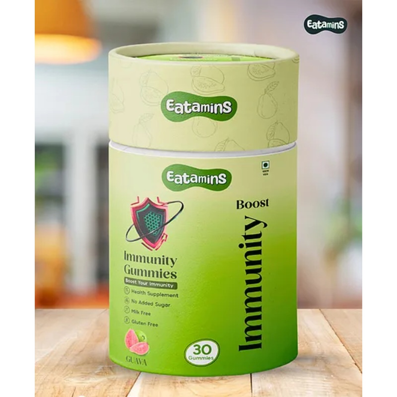 Eatamins Immunity Gummies | Immune Boosts | No Added Sugar | Health Supplement for Kids & Adults |  30 Gummies – Pack of 1